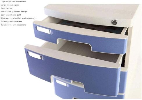 File Cabinet Lock 5 Drawer Desktop Data Storage Plastic Organizer Home Office Furniture Bookcase in Saudi Arabia