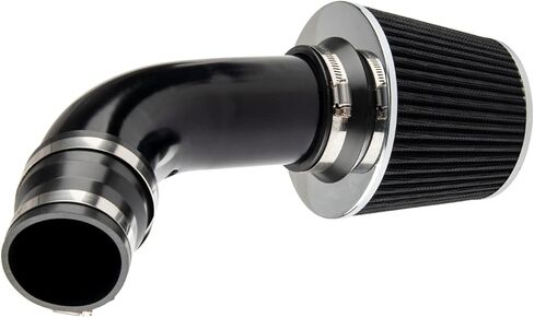 KAX 3" Universal Cold Air Intake Kit System Fit for Mazda Civic, CR-V, Accord, Odyssey, Pilot, Sonata, 3, F150, RX350, Camry, Corolla, Santa Fe, MDX, Fit, Altima, Accent, High Performance, Black in Saudi Arabia