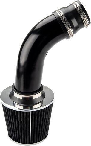 KAX 3" Universal Cold Air Intake Kit System Fit for Mazda Civic, CR-V, Accord, Odyssey, Pilot, Sonata, 3, F150, RX350, Camry, Corolla, Santa Fe, MDX, Fit, Altima, Accent, High Performance, Black in Saudi Arabia