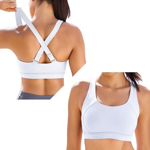 Vorcy High Impact Sports Bras Criss Cross Back Sports Bras Adjustable Sports Bras High Support Bras Workout Bra Yoga Bra in Saudi Arabia