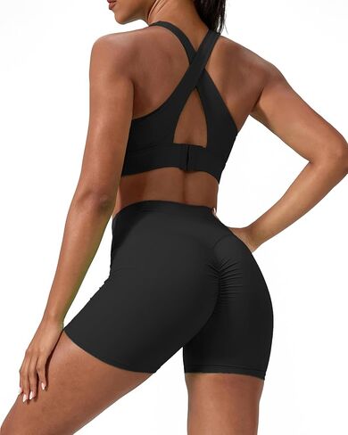 Sports Bra for Women High Impact Padded Workout Bra Twist Front Running Bra Crop Tops Supportive Bras for Yoga Training in Saudi Arabia