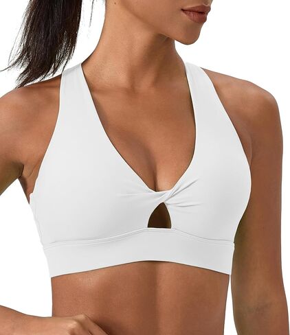 Sports Bra for Women High Impact Padded Workout Bra Twist Front Running Bra Crop Tops Supportive Bras for Yoga Training in Saudi Arabia