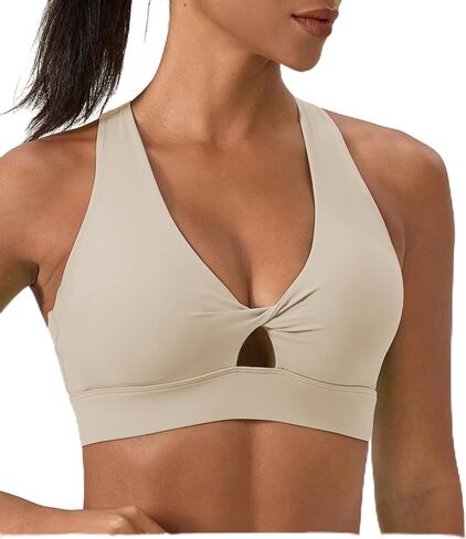 Sports Bra for Women High Impact Padded Workout Bra Twist Front Running Bra Crop Tops Supportive Bras for Yoga Training in Saudi Arabia