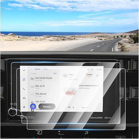 2PCS Screen Protector for 2023-2025 Toyota RAV4 Accessories, 10.5 Inch Navigation Screen Tempered Glass Touchscreen Protector Navigation Screen Cover Protective Film in Saudi Arabia