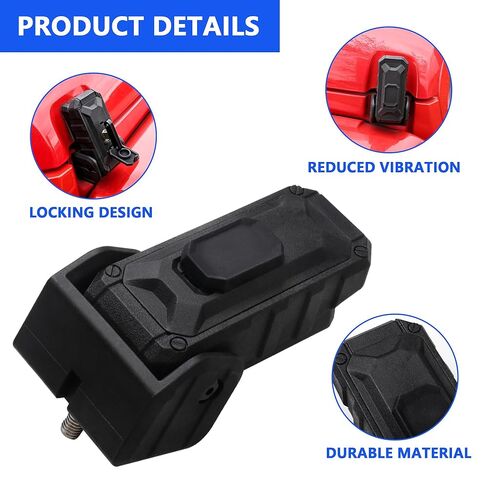 Hood Latch Lock Catch for 2026 2025 2024 2023 2022 2021 2020 2019 2018 Jeep Wrangler JL 4XE Gladiator JT 2Door 4Door Exterior Accessories, Eliminate Hood Flutter, Black Blade Model, 2Pcs in Saudi Arabia