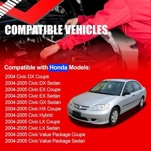 SMMS Hood Latch for Honda Civic DX EX GX Hybrid HX LX Value Package Coupe Sedan 2004-2005 OE: 74120S5AA21 HO1234115 in Saudi Arabia