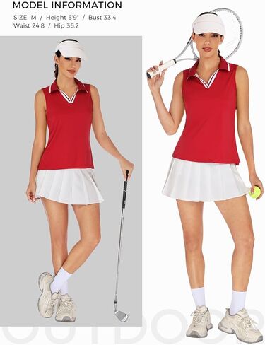 ZANZEA Womens Golf Shirt Sleeveless V Neck Tennis Polo Shirts with Collar Lightweight Quick Dry Athletic Tops for Women in Saudi Arabia