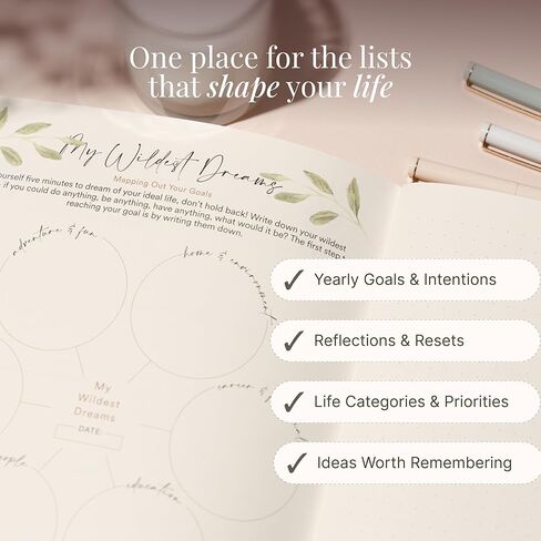 مصنف الحياة، مخطط الرعاية الذاتية للأهداف، مخطط الأهداف السنوي 2026، المخططون للنساء والرجال، أفضل مخططي الأهداف، لوحة الرؤية، قائمة الجرافة، صفحات مجلة فارغة، سيلك آند سوندر in Kuwait