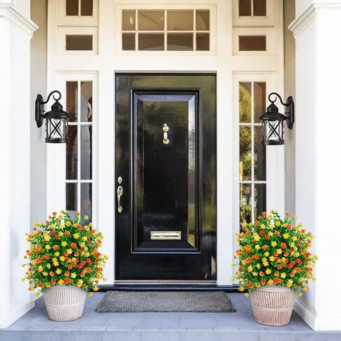 2 Pack Artificial Boxwood Outdoor Topiary Balls, Fake Shrubs with Ground Spikes, Easy to Install, Suitable for Home Indoor and Outdoor Yard Patio Front Door srping Decoration in Saudi Arabia