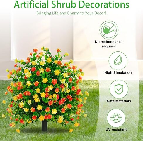 2 Pack Artificial Boxwood Outdoor Topiary Balls, Fake Shrubs with Ground Spikes, Easy to Install, Suitable for Home Indoor and Outdoor Yard Patio Front Door srping Decoration in Saudi Arabia