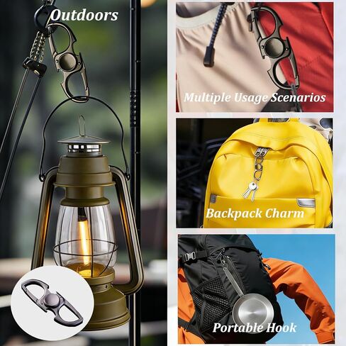 سلسلة مفاتيح فيدجيت سبينر مع فتاحة زجاجات، مشبك حلقة تسلق مضاد للسرقة لأقفال حقيبة الظهر واستبدال سحاب، لعبة تخفيف التوتر للبالغين والمراهقين، حلقة مفاتيح محمولة باللون الفضي والرمادي الفلكي in Kuwait