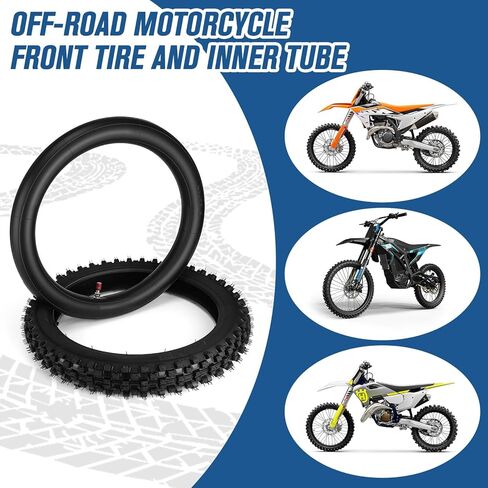 60/100-14 2.50-14 Front Tire and Inner Tube Set, 60/100-14 Dirt Bike Tire Tube for CRF110 KLX110 KX65 XR70 SSR125 110cc 125cc CRF70 KX60 KX110 RM65 JR80 PW80 TTR90 TTR110 Pit Dirt Bike Off Road in Saudi Arabia