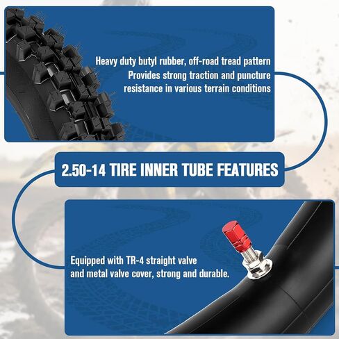 60/100-14 2.50-14 Front Tire and Inner Tube Set, 60/100-14 Dirt Bike Tire Tube for CRF110 KLX110 KX65 XR70 SSR125 110cc 125cc CRF70 KX60 KX110 RM65 JR80 PW80 TTR90 TTR110 Pit Dirt Bike Off Road in Saudi Arabia