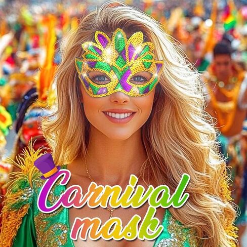 قناع نيكوت ماردي غرا للنساء، قناع تنكري، قناع البندقية، ترتر لامع، كرات تنكرية، قناع الكرنفال للنساء in Saudi Arabia