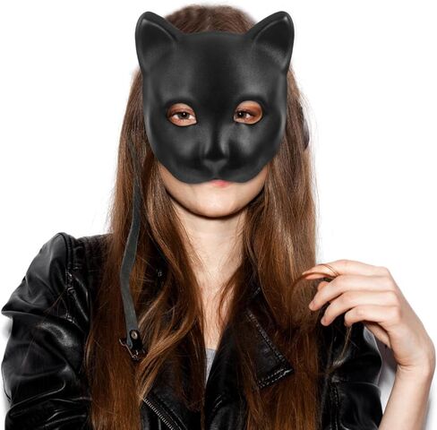 Ciieeo Funny Panther Mask Half Face Animal Mask for Women Men Masquerade Party Carnival in Saudi Arabia