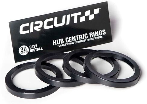 Circuit Performance 72.0mm OD to 63.4mm ID Black Nylon Plastic Polycarbonate Hub Centric Spigot Rings (Compatible with TSW Wheels) in Saudi Arabia
