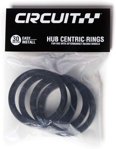 Circuit Performance 72.0mm OD to 63.4mm ID Black Nylon Plastic Polycarbonate Hub Centric Spigot Rings (Compatible with TSW Wheels) in Saudi Arabia
