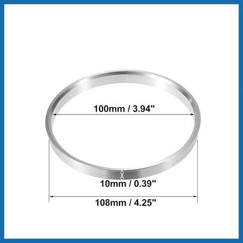4pcs OD 108mm to ID 100mm Aluminum Alloy Car Hub Centric Rings Wheel Bore Center Spacer Item Replacement in Saudi Arabia
