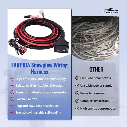 16160300 Truck Side Plow Control Harness Compatible with XP EX VXF HD MD Plows, Generation 2 Snowplow Truck Side Cable Wiring Harness Connector Repair Kit Replace # 16160300 16160302 in Saudi Arabia