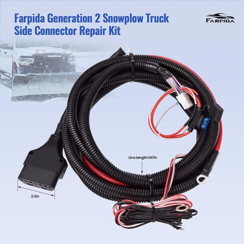 16160300 Truck Side Plow Control Harness Compatible with XP EX VXF HD MD Plows, Generation 2 Snowplow Truck Side Cable Wiring Harness Connector Repair Kit Replace # 16160300 16160302 in Saudi Arabia