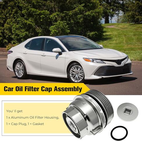 Oil Filter Housing Cap for Toyota, Lexus, 2006-2019 RAV4, 2007-2019 Camry, 2016-2019 Tacoma, 2007-2019 Tundra, 2010-2019 4Runner, 2008-2019 Highlander, 2006-2019 Sienna, 15620-31060, 15643-31050 in Saudi Arabia