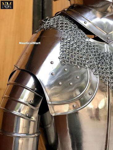 Knight Armour Halloween Costume Fully Wearable Full Suit Of Armor With Base Rustic Vintage Home Décor Gifts in Saudi Arabia
