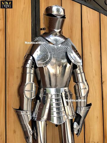 Knight Armour Halloween Costume Fully Wearable Full Suit Of Armor With Base Rustic Vintage Home Décor Gifts in Saudi Arabia