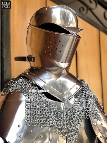 Knight Armour Halloween Costume Fully Wearable Full Suit Of Armor With Base Rustic Vintage Home Décor Gifts in Saudi Arabia