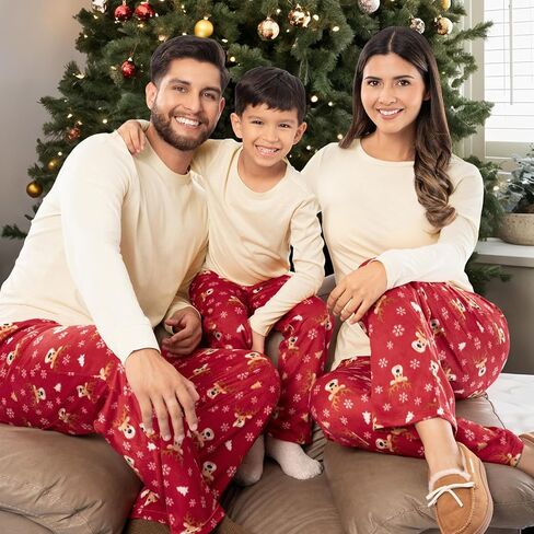 Fruit of the Loom Men Matching Holiday Family Sleep Pajama Set for Women, Men, and Kids in Saudi Arabia