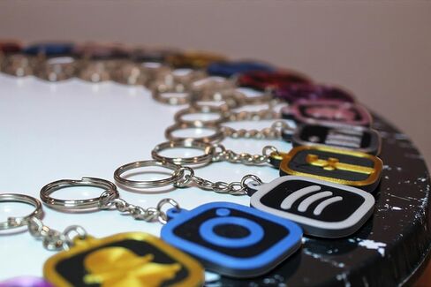 NFC Social Media Keychain with Smart Contact Sharing, Multiple Colors, Digital Networking Tool in Saudi Arabia