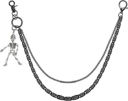 Heavy Duty Pocket Chains for Men Women, Biker Punk Goth Pants Wallet Chain, Metal Jeans Keychain in Saudi Arabia
