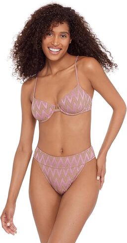 Steve Madden Womens Underwire Scoop Neck X-Back Demi Bikini Top in Saudi Arabia