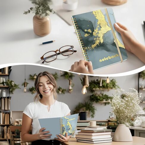 Marble A5 Spiral Notebook, 4 Pack 5.7x8.3" Hardcover Spiral Journals 160 Lined Pages Notebooks for Work, Cute Notebooks A5 Journal for Women,Journals for Study and Notes in Saudi Arabia