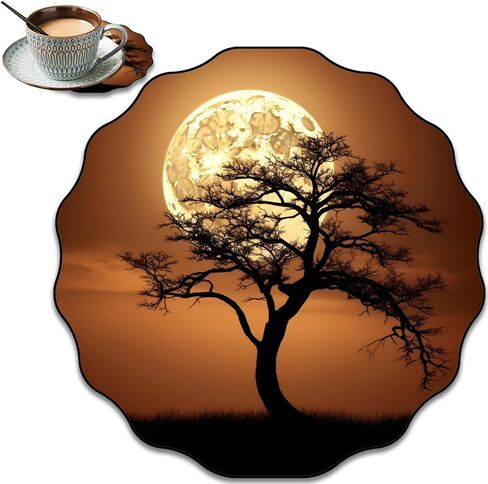 Stylish Mousepad, Lace-Shaped Mand Coaster Combination, Portable Non-Slip Rubber Base Comfort Mousepad for Laptop, Office, Home and Gaming, Huge Dragon in Saudi Arabia