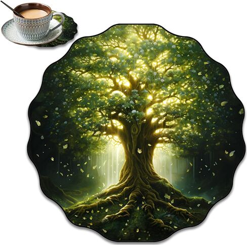 Stylish Mousepad, Lace-Shaped Mand Coaster Combination, Portable Non-Slip Rubber Base Comfort Mousepad for Laptop, Office, Home and Gaming, Huge Dragon in Saudi Arabia
