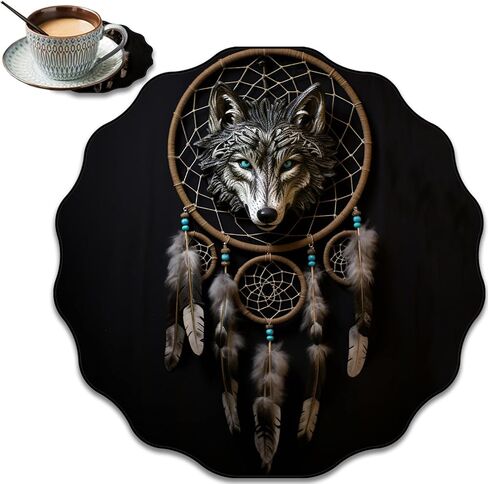 Stylish Mousepad, Lace-Shaped Mand Coaster Combination, Portable Non-Slip Rubber Base Comfort Mousepad for Laptop, Office, Home and Gaming, Huge Dragon in Saudi Arabia