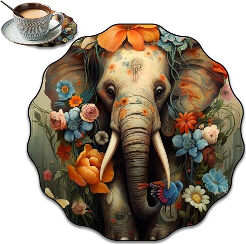 Stylish Mousepad, Lace-Shaped Mand Coaster Combination, Portable Non-Slip Rubber Base Comfort Mousepad for Laptop, Office, Home and Gaming, Huge Dragon in Saudi Arabia