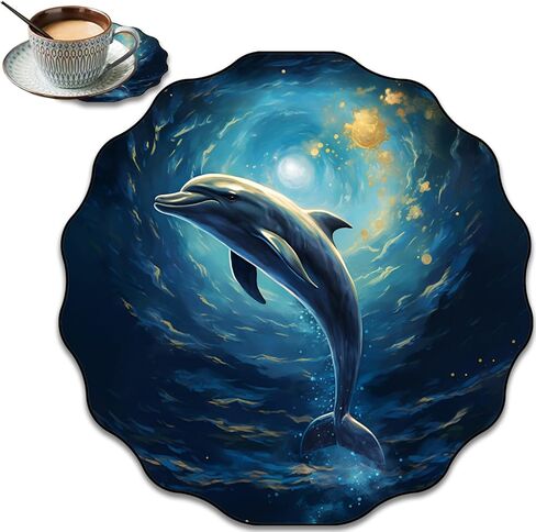Stylish Mousepad, Lace-Shaped Mand Coaster Combination, Portable Non-Slip Rubber Base Comfort Mousepad for Laptop, Office, Home and Gaming, Huge Dragon in Saudi Arabia