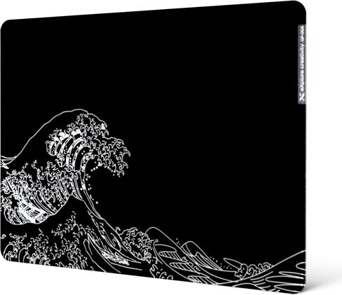 XVX Black Glass Mousepad 4.0, Hard Mouse Pad for Gaming, Ultra-Smooth Micro-Etched Surface Mouse Mat with Non-Slip Rubber Base(410mm*310mm) in Saudi Arabia
