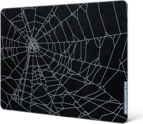 XVX Black Glass Mousepad 4.0, Hard Mouse Pad for Gaming, Ultra-Smooth Micro-Etched Surface Mouse Mat with Non-Slip Rubber Base(410mm*310mm) in Saudi Arabia
