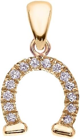 قلادة ألماس قابلة للعكس وقلادة رائعة من الذهب الأصفر عيار 10 قيراط على شكل حدوة حصان وقلادة رائعة من الذهب الأصفر in Kuwait