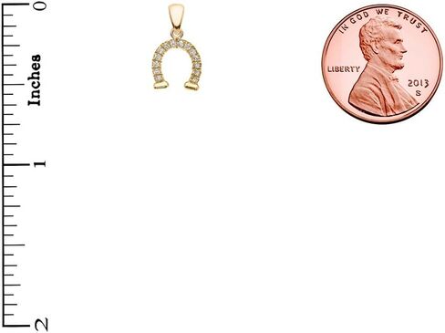 قلادة ألماس قابلة للعكس وقلادة رائعة من الذهب الأصفر عيار 10 قيراط على شكل حدوة حصان وقلادة رائعة من الذهب الأصفر in Kuwait