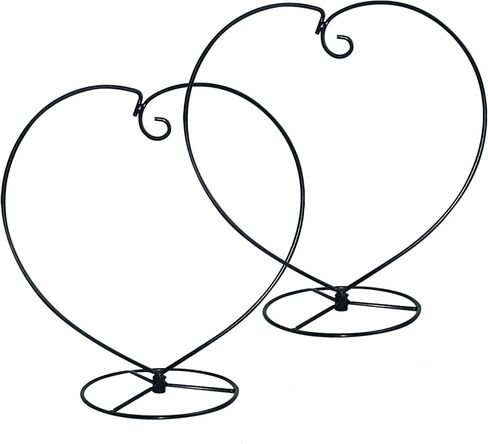 2 حزمة حامل عرض حلية على شكل قلب للتعليق على مأرضة زجاجية قاعدة عقلية للمنزل والحديقة وحفلات الزفاف (قلب صغير) (قلب كبير) in Kuwait