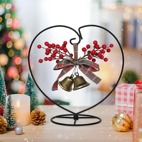 2 PACK Heart Shape Ornament Display Stand Holder for Hanging Glass Terrarium Mental Base Home Garden Wedding Party Festival（Small Heart） (Big Heart) in Saudi Arabia