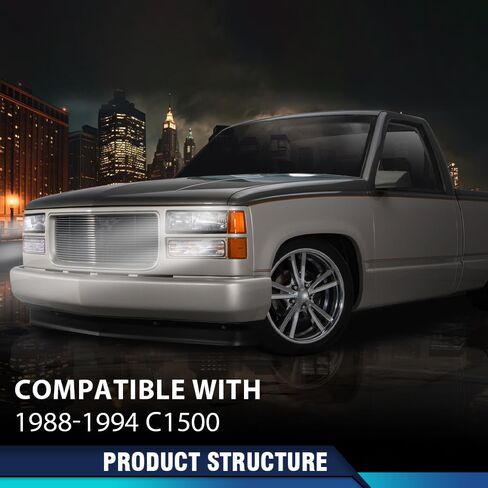 PIT66 Single Din Dash Kit w/o Wire Harness Adapter Compatible with 1988-1994 Chevy/GMC Sierra Pickup Full Size,Fit 1992-1994 Chevy/GMC Suburban,Fit 1992-1994 GMC Yukon in Saudi Arabia