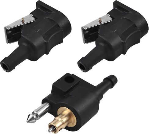 3PCS 8mm Fuel Line Connector Set Compatible with Yamaha Outboard Motors – Female & Male Fuel Pipe Fittings for 5/16" Fuel Hose – Replaces 6E5-24305-06-00, 6Y2-24305-06-00 in Saudi Arabia