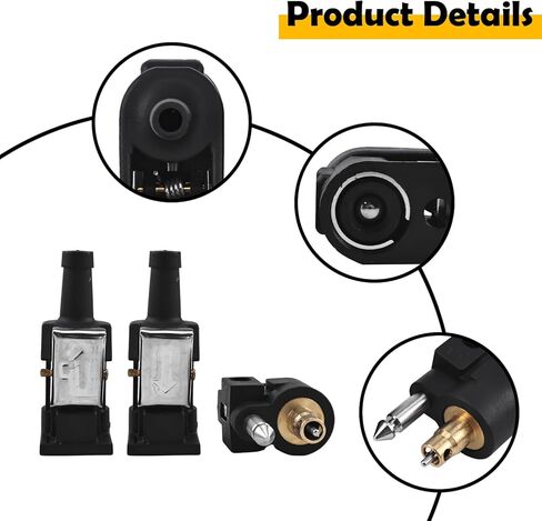 3PCS 8mm Fuel Line Connector Set Compatible with Yamaha Outboard Motors – Female & Male Fuel Pipe Fittings for 5/16" Fuel Hose – Replaces 6E5-24305-06-00, 6Y2-24305-06-00 in Saudi Arabia