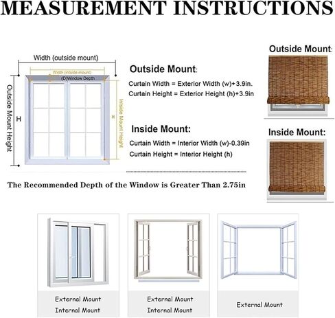 Patio Shades Roll Up Outdoor, Bamboo Blinds for Outdoor Patio, Thernal Insulated Shading Reed Blinds, Blackout Bamboo Shade, Privacy Screen, 24″ 30″ 34″ 36″ 39″ 43″ 48″ 51″ 55″ 70″ Width in Saudi Arabia