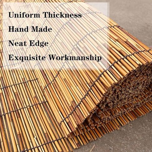 Patio Shades Roll Up Outdoor, Bamboo Blinds for Outdoor Patio, Thernal Insulated Shading Reed Blinds, Blackout Bamboo Shade, Privacy Screen, 24″ 30″ 34″ 36″ 39″ 43″ 48″ 51″ 55″ 70″ Width in Saudi Arabia