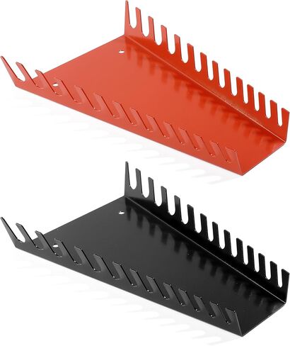2PCS Wrench Organizer,Car Accessories Wrench Organizer for Tool Box,26 Slots Metal Wrench Holder,Wall Mounted Wrench Storage Holder Trays Rack,Fits Most Toolbox Cabinets of Drawers in Saudi Arabia